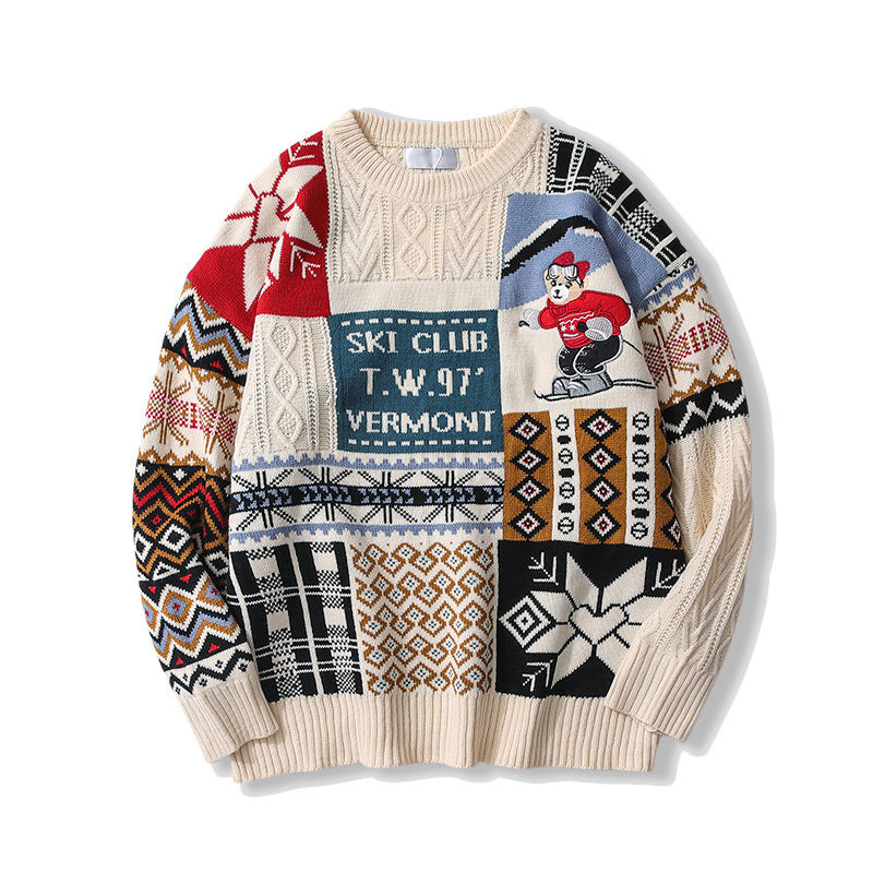 Men's Red Christmas Sweater — back view