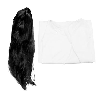 Halloween female ghost Sadako costume — side view