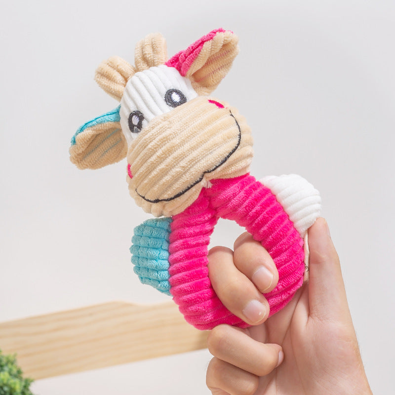 Handshake plush doll cartoon puzzle pet plush toy — side view