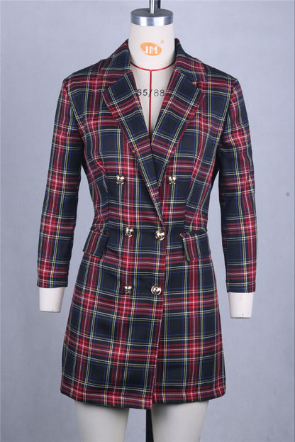 Check Suit Dress — side view
