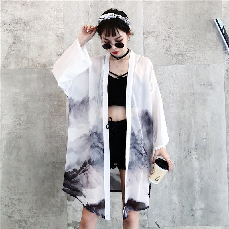 Landscape painting cloak Hanfu jacket | Magic Stories