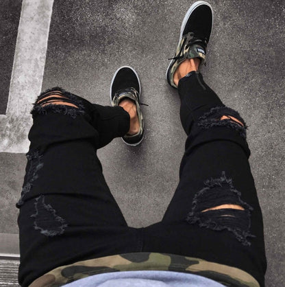 Streetwear Ripped Jeans — back view