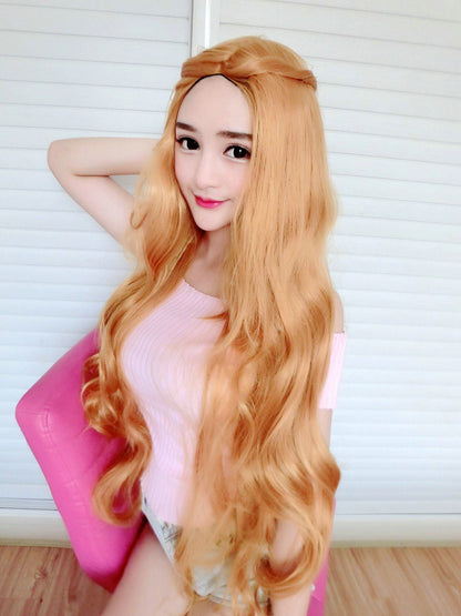 One meter cents wig taro purple long curly hair — packaging