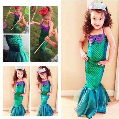 Mermaid costume child — back view
