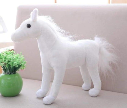 Plush Toy Doll Black Horse White Horse | Magic Stories