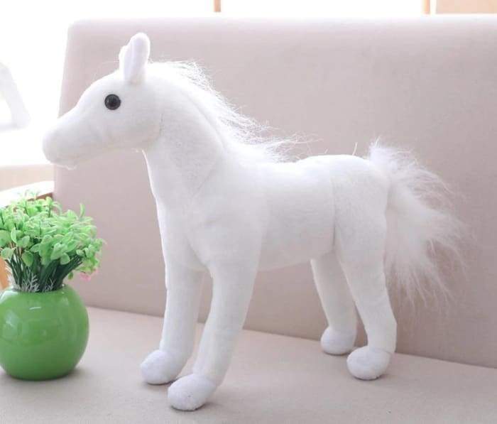 Plush Toy Doll Black Horse White Horse | Magic Stories