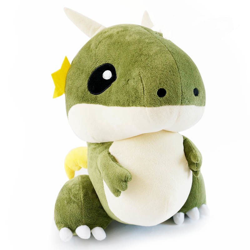 Dinosaur plush doll — Green, 30–60 cm — side view