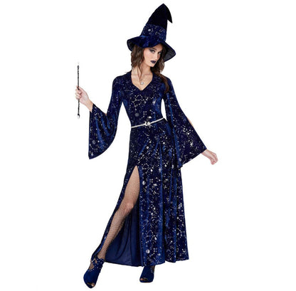 Performance Costume High-slit Witch Dress — back view