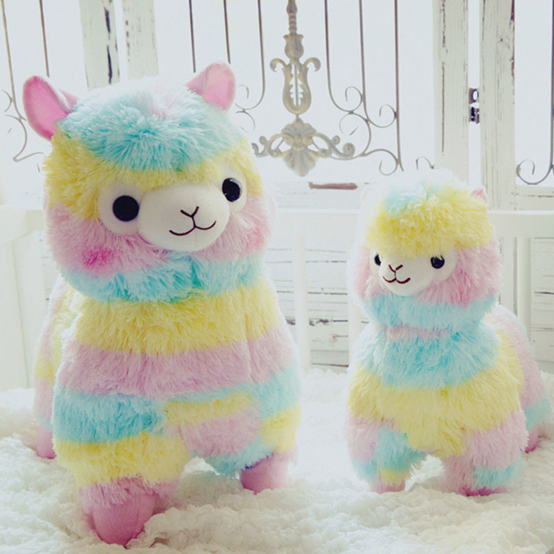 Rainbow Alpaca Doll Plush Toy | Magic Stories
