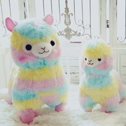 Rainbow Alpaca Doll Plush Toy | Magic Stories