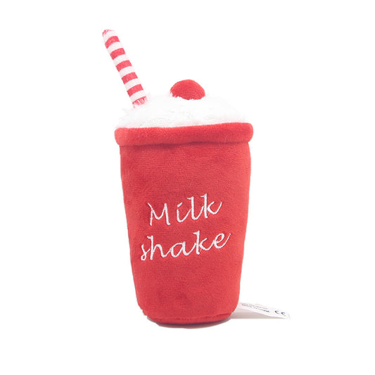 Pet Plush Toys - Soft Plush Hamburger, French Fries And Milkshake Cup