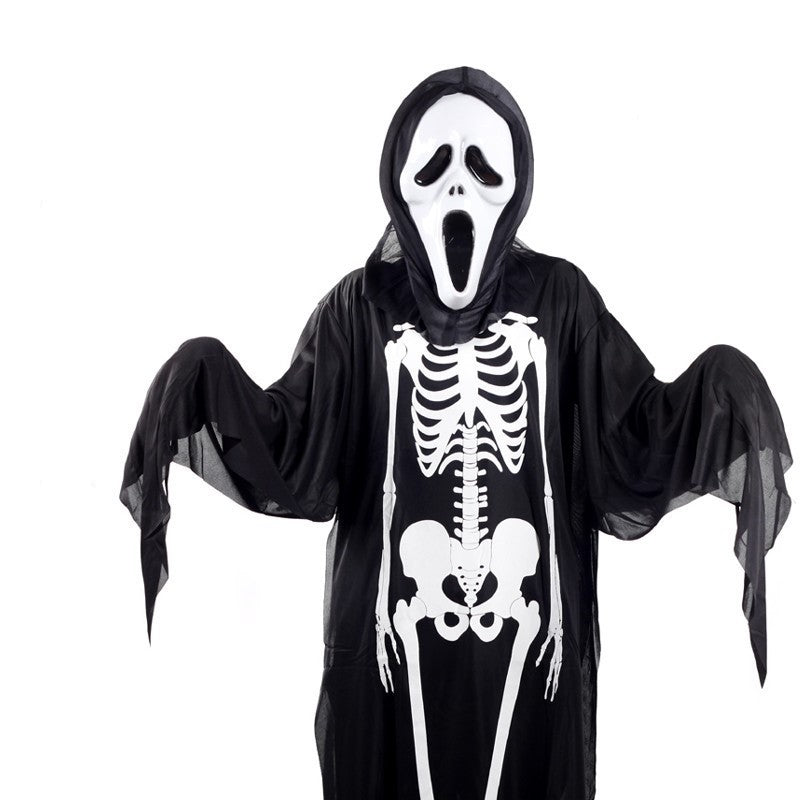 Skeleton Ghost Halloween Costume — in use