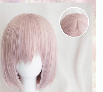 Fate Grand Order shield girl school girl cosplay wig — side view