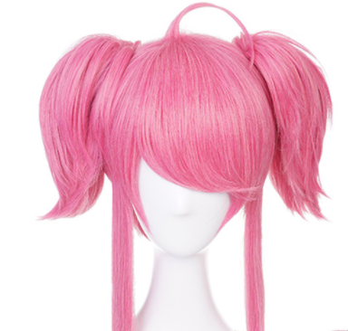 Anime Game Wig Cosplay Hair Set — Short Pink Wig