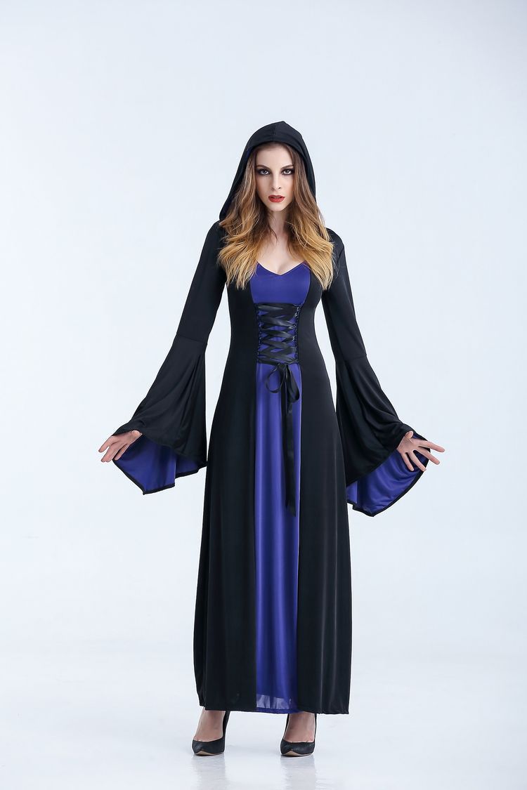 Cosplay Hooded Vampire Witch Demon Costume — side view