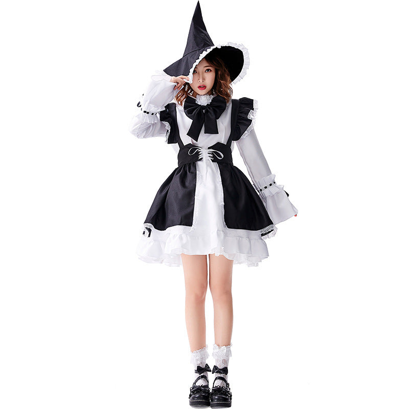 Witch androgynous maid dress — side view