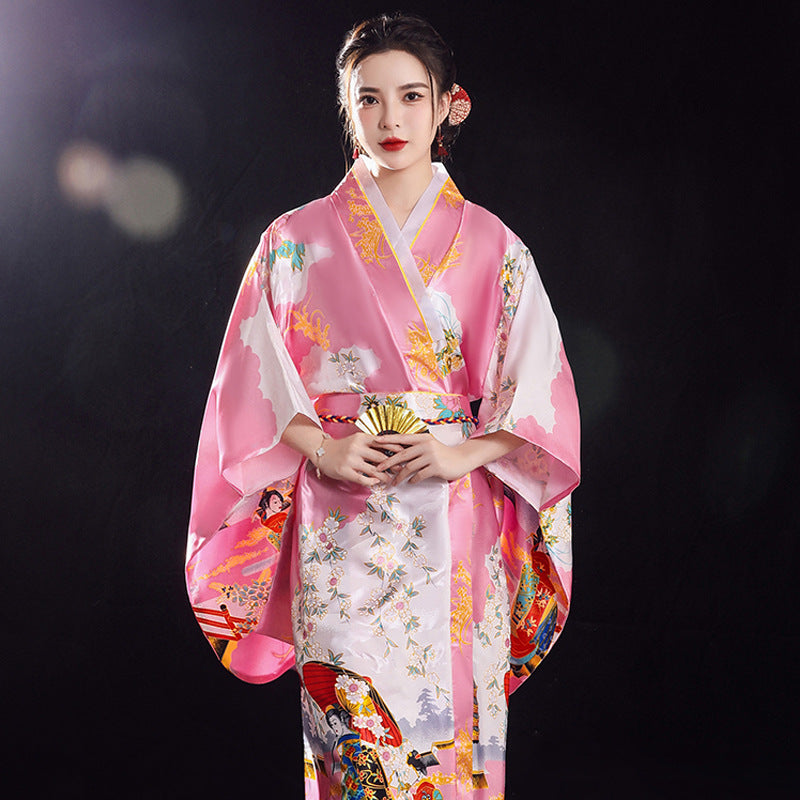 Japanese God Girl Kimono Female Formal Dress — side view