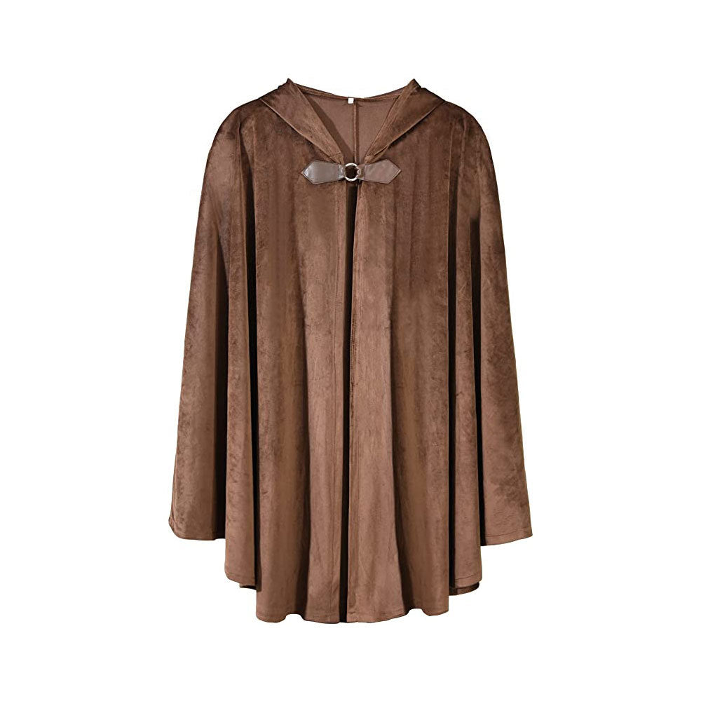 Medieval Suede Leather Cloak Halloween Retro | Magic Stories