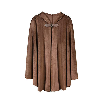 Medieval Suede Leather Cloak Halloween Retro | Magic Stories