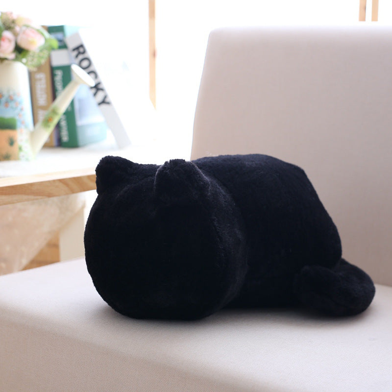 Cat pillow plush toy — side view
