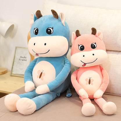 Long-legged cow doll plush toy — detail