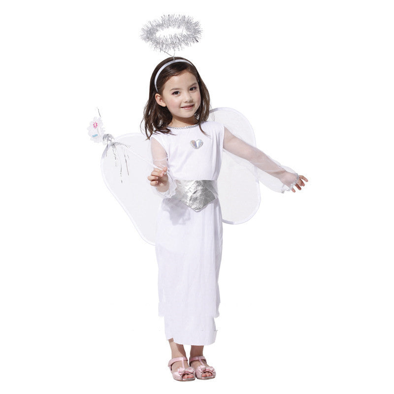 Children's Clothing Girls Angel Dress Costume Party Costumes — back view