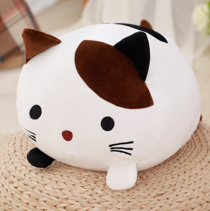 1pc 30cm Creative Kawaii Plush Cat Toys Soft Stuffed Down Cotton Pillow Cartoon Animal Kids Baby Doll Birthday — side view