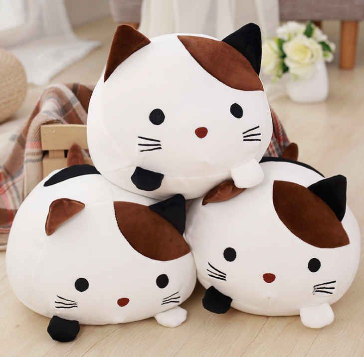 1pc 30cm Creative Kawaii Plush Cat Toys Soft Stuffed Down Cotton Pillow Cartoon Animal Kids Baby Doll Birthday — back view