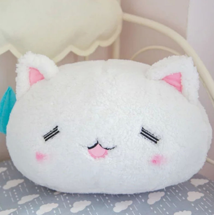 White Rabbit Plush Toy Stuffed Cute Bunny Toy Home Decor Bunny Pillow Spherical Cushion Anime Characters — side view