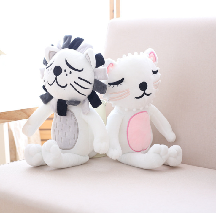 Kawaii Cat Lion Plush Toy Soft Stuffed Animal Doll Toys For Children Baby Room Decorative Pillow Cushion Gift — side view