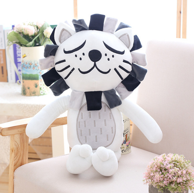 Kawaii Cat Lion Plush Toy Soft Stuffed Animal Doll Toys For Children Baby Room Decorative Pillow Cushion Gift — detail