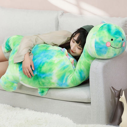 Cute dinosaur plush toy — in use