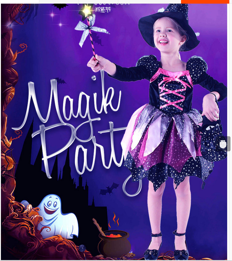 Children's Costume For Halloween Party Baby Girls Halloween Witch Costume Children Cosplay — packaging
