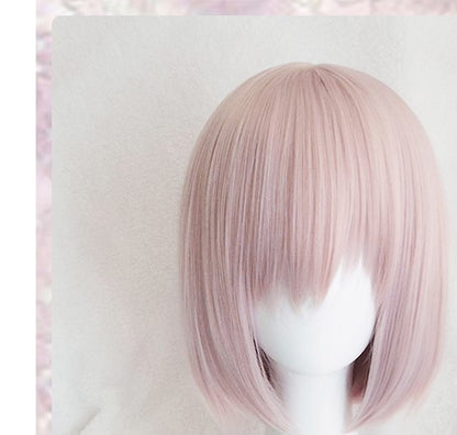 Fate Grand Order shield girl school girl cosplay wig — scale reference