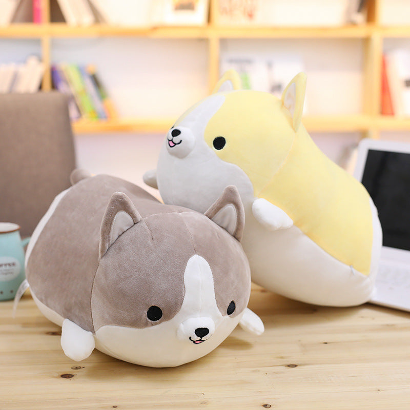 Cute Corgi Dog Plush Toy Stuffed Soft Animal Cartoon Pillow Lovely Christmas Gift for Kids Kawaii Valentine Present — in use