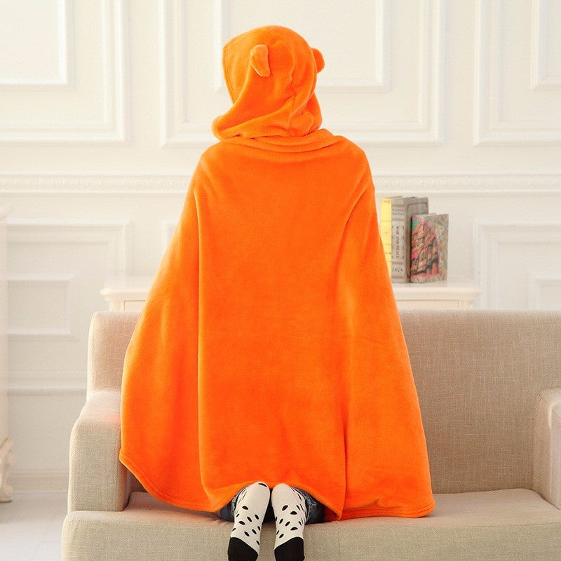 Umaru Chan Cloak Anime Umaru Chan Doma Umaru Cosplay Costume Flannels Cloaks Blanket Soft Hoodies — side view