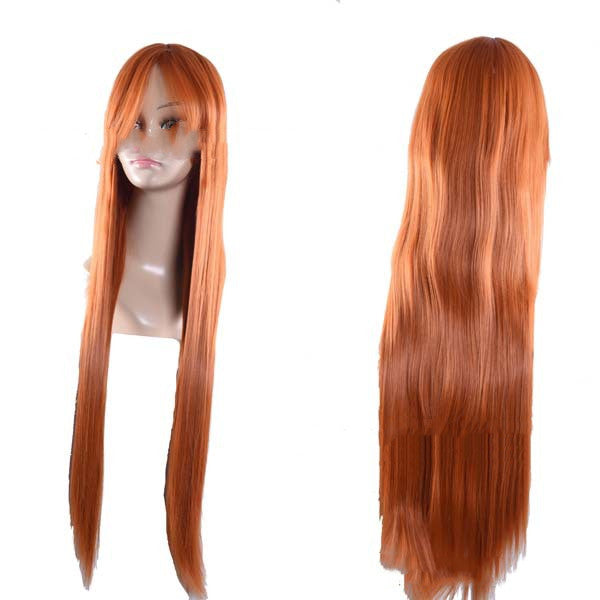 Anime wig, long straight hair — in use