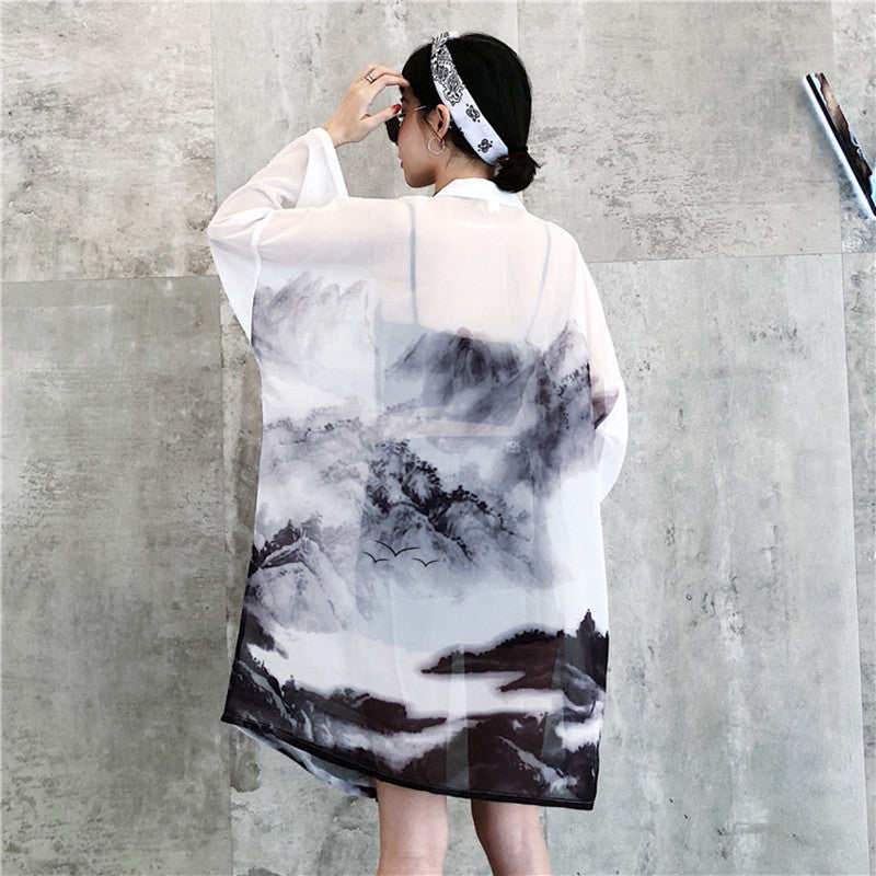 Landscape painting cloak Hanfu jacket | Magic Stories