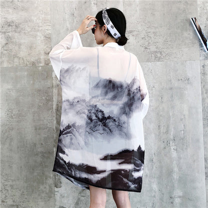 Landscape painting cloak Hanfu jacket | Magic Stories