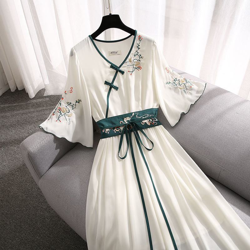 Women's Summer Embroidery Improved Hanfu | Magic Stories