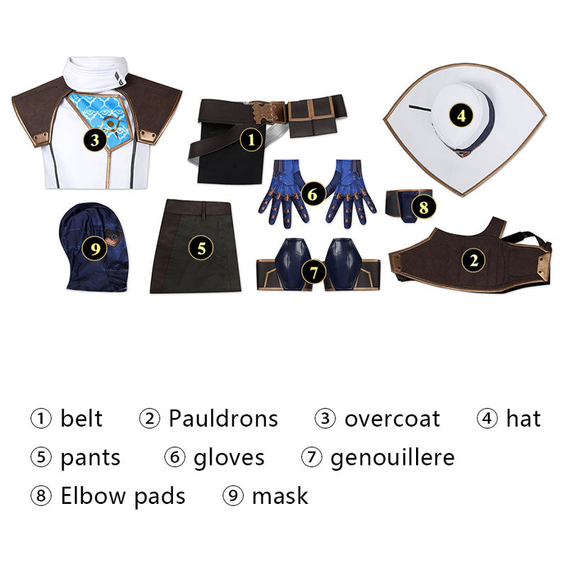 Valorant Cypher Fullset Cosplay Costumes — detail