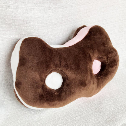 Plush cat shaped cushion — side view