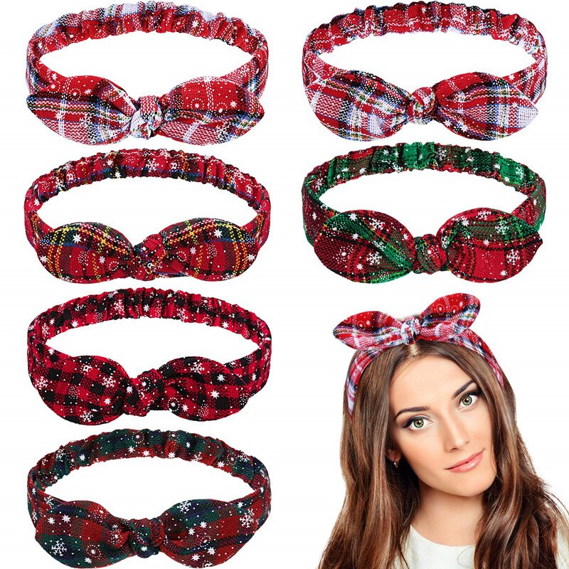 Christmas headband ladies elastic rabbit ears headband