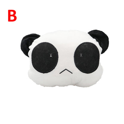 Through Plush Pillow Neck Pillow Cute Panda Head Pillow — detail