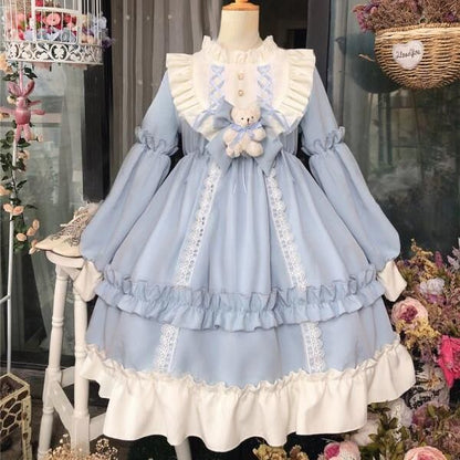Lolita Lace Up Lolita Fairy Dress Spring And Autumn Skirt