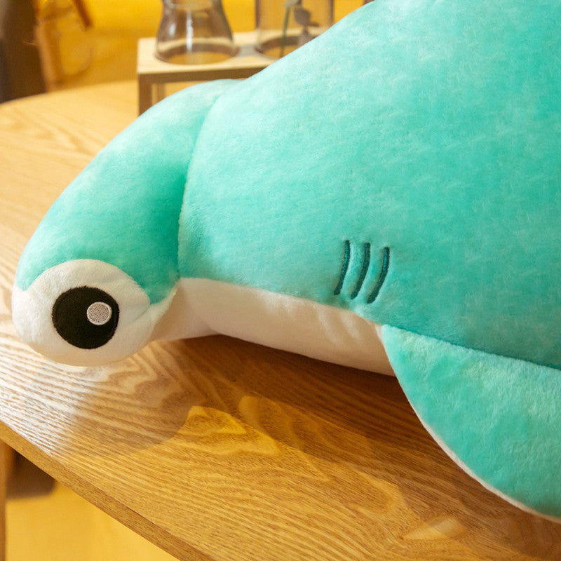 Plush Toy Hammerhead Shark Doll Cartoon Ocean Big Shark — back view