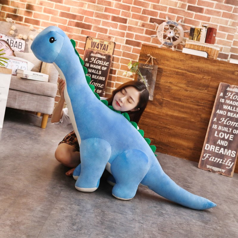 Dinosaur plush toy — in use