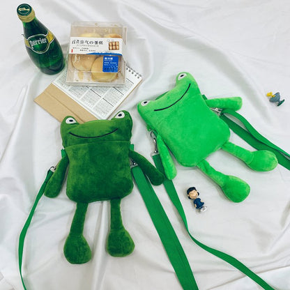 Plush Cute Frog Small Bag Phone Single Shoulder Messenger — packaging