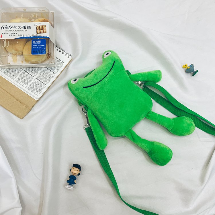 Plush Cute Frog Small Bag Phone Single Shoulder Messenger — detail