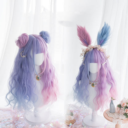 Harajuku Soft Girl Lolita Wig Candy Color Lolita Long Curly Hair — packaging